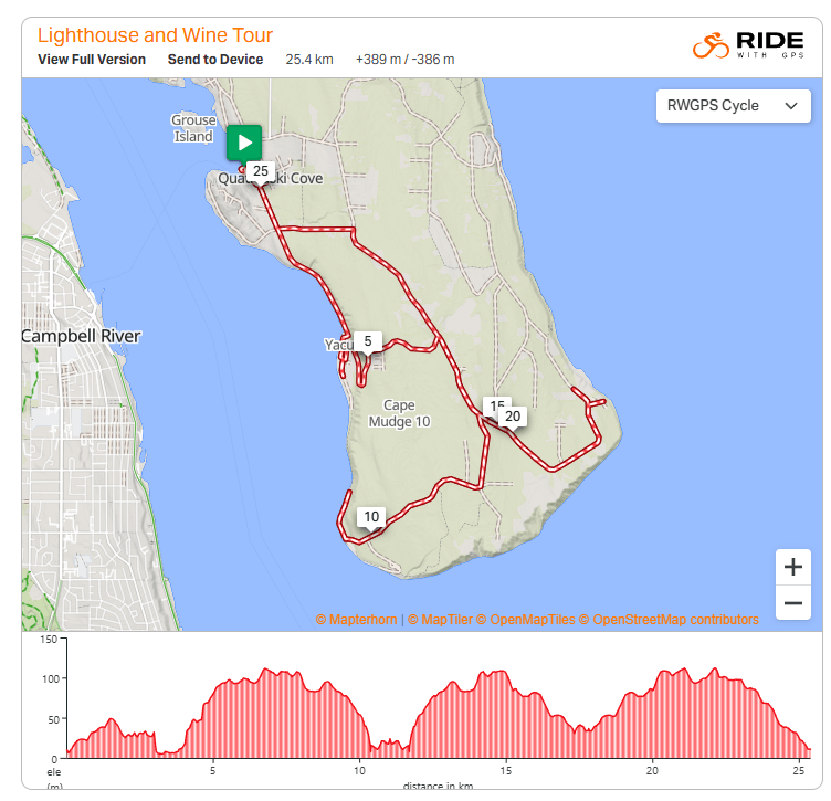 Quadra Island winery and lighthouse tour — scenic half-day ride