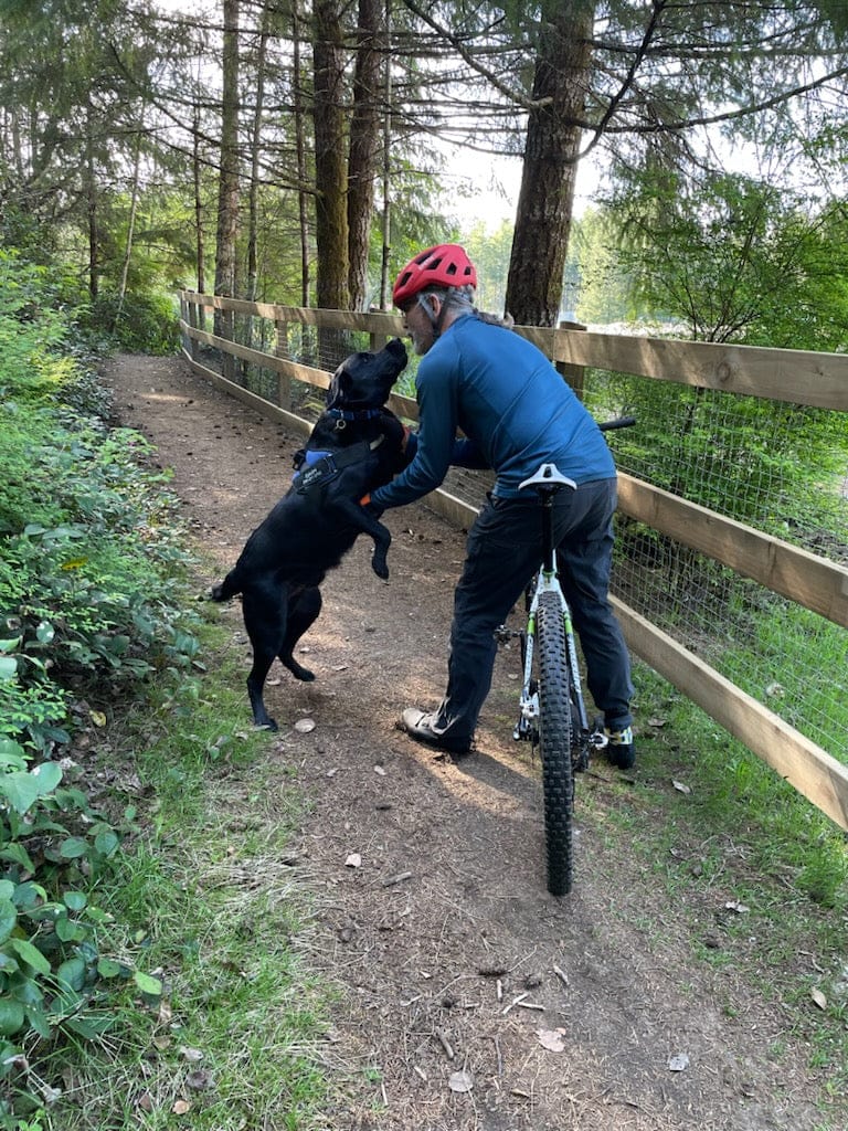 Exploring Quadra Island forest trails by electric bike